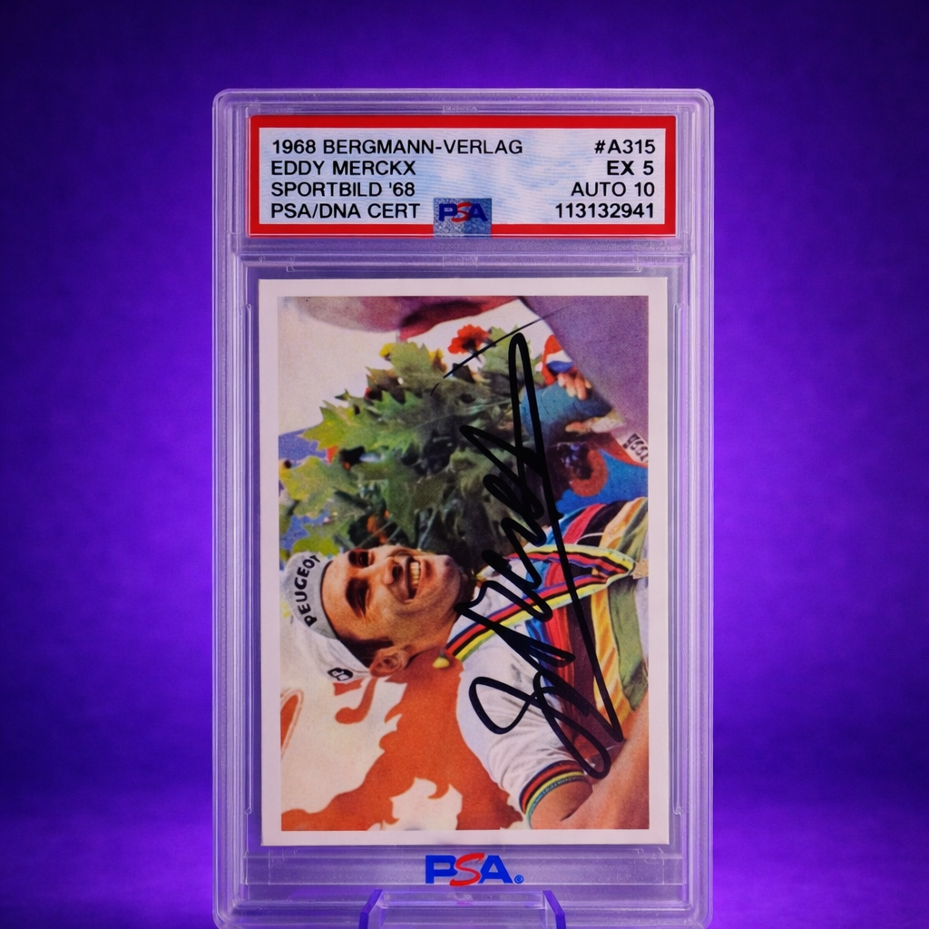 Eddy Merckx 1968 Autograph PSA/DNA EX 5 AUTO 10 – Sportbild ‘68 #A315