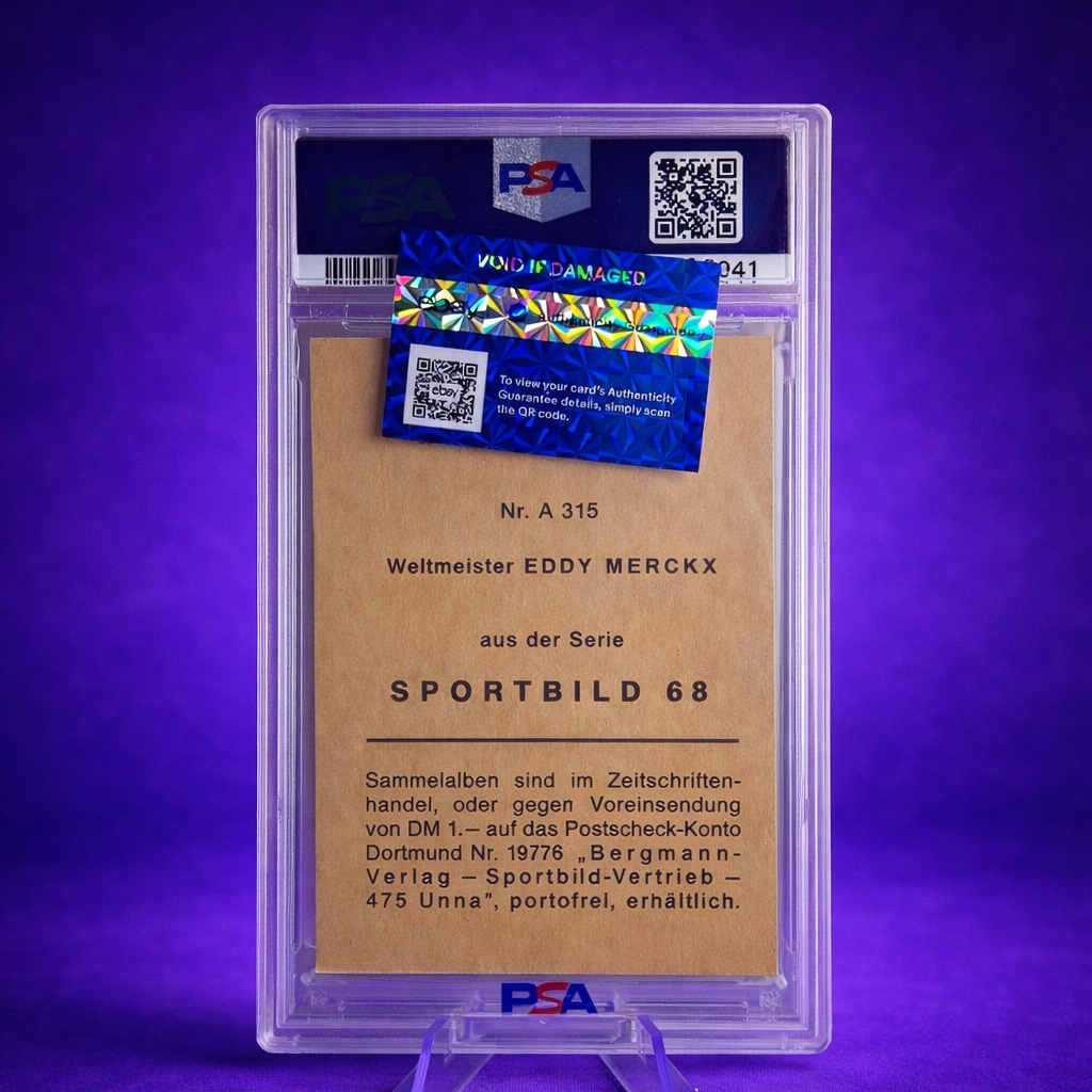 Eddy Merckx 1968 Autograph PSA/DNA EX 5 AUTO 10 – Sportbild ‘68 #A315