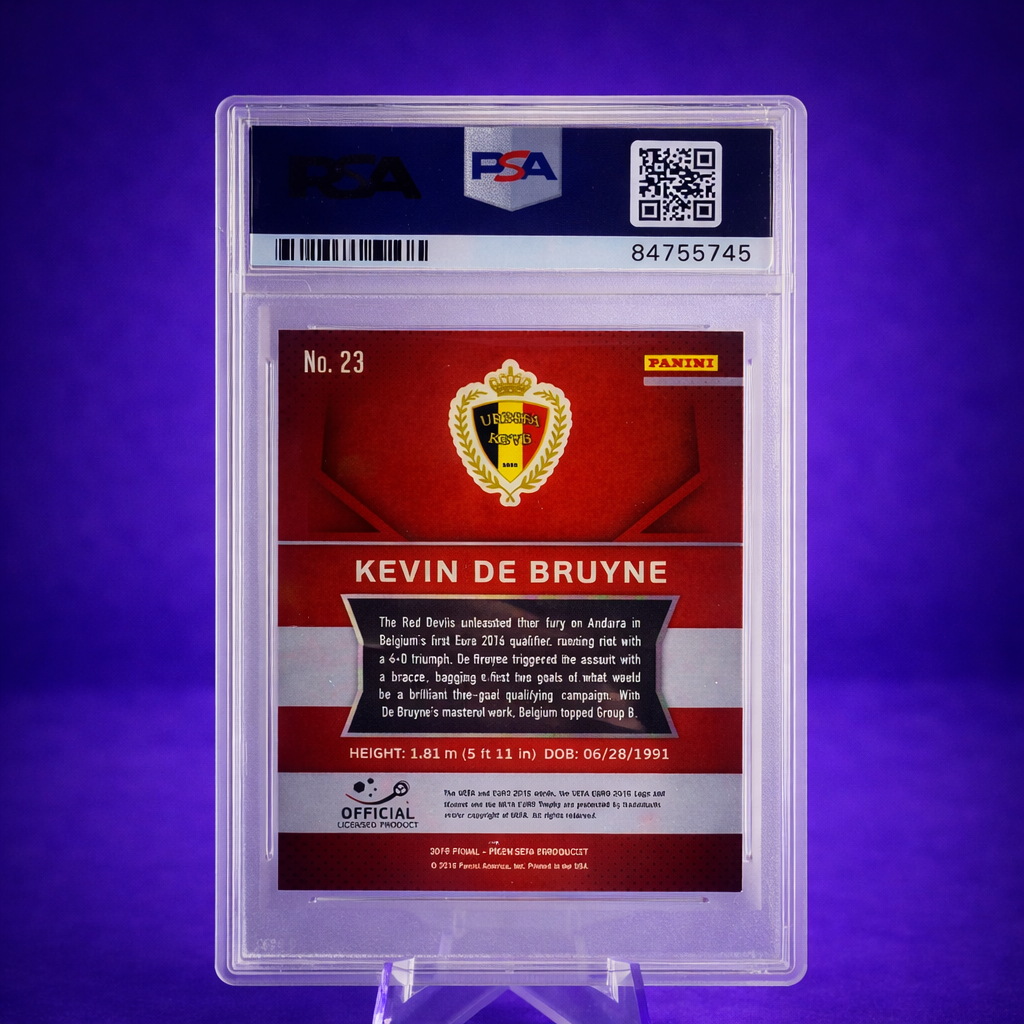 Kevin De Bruyne On Card Autograph PSA/DNA 2016 Panini Prizm #23