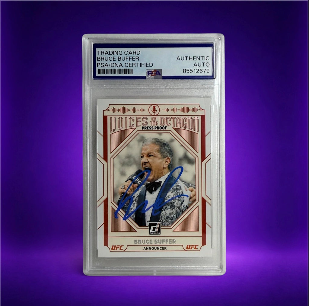 Bruce Buffer On Card Auto PSA/DNA – UFC Panini Donruss 2022 #221