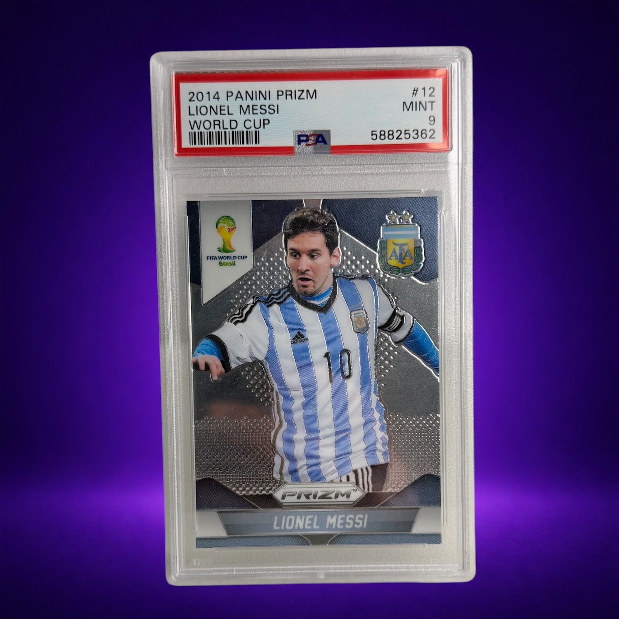 Lionel Messi PSA 9 – 2014 Panini Prizm World Cup #12