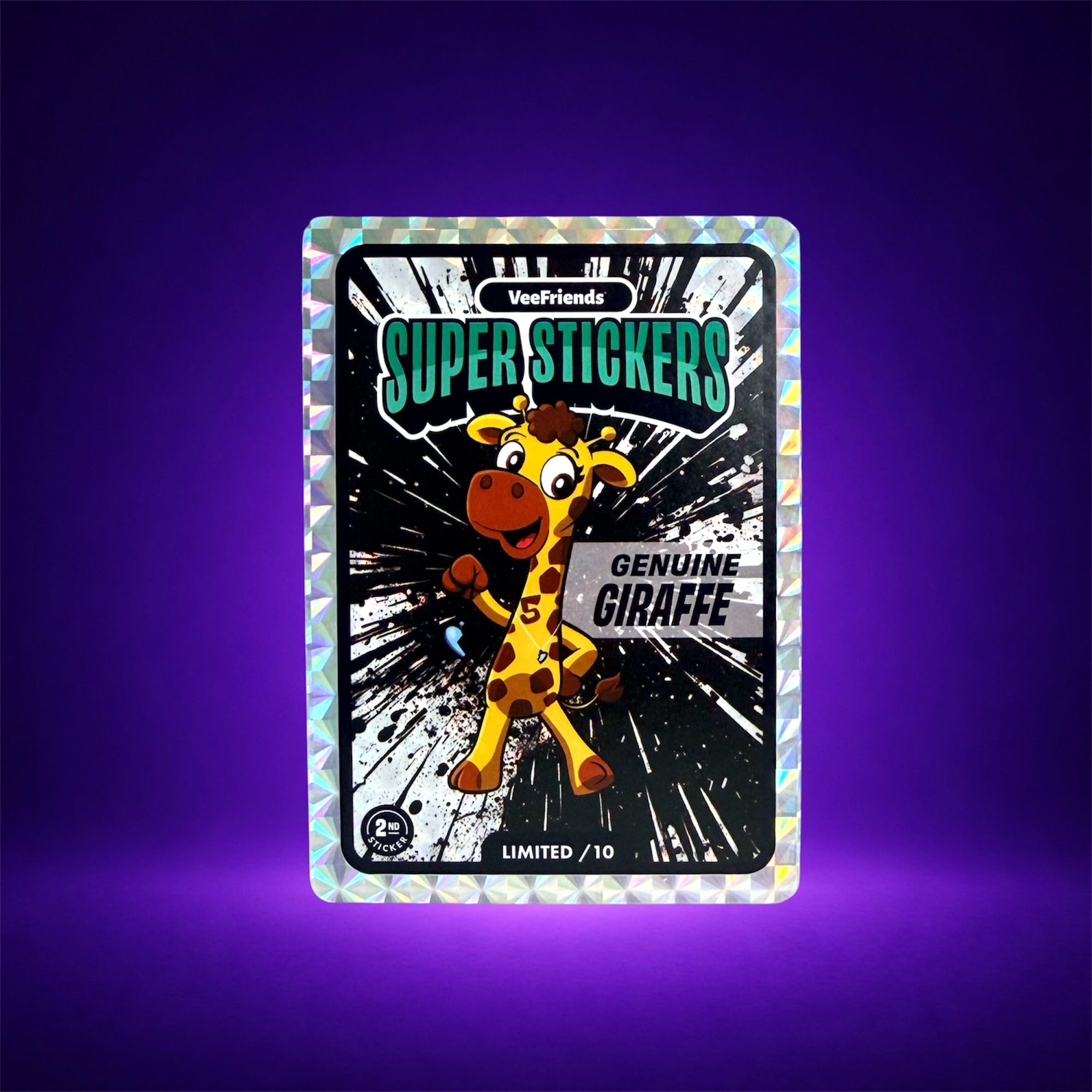Genuine Giraffe Black Splash /10 - VeeFriends Super Stickers
